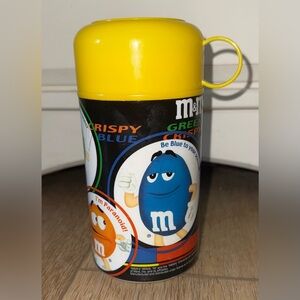 Vintage M&M'S Thermos with‎ mug lid- YELLOW